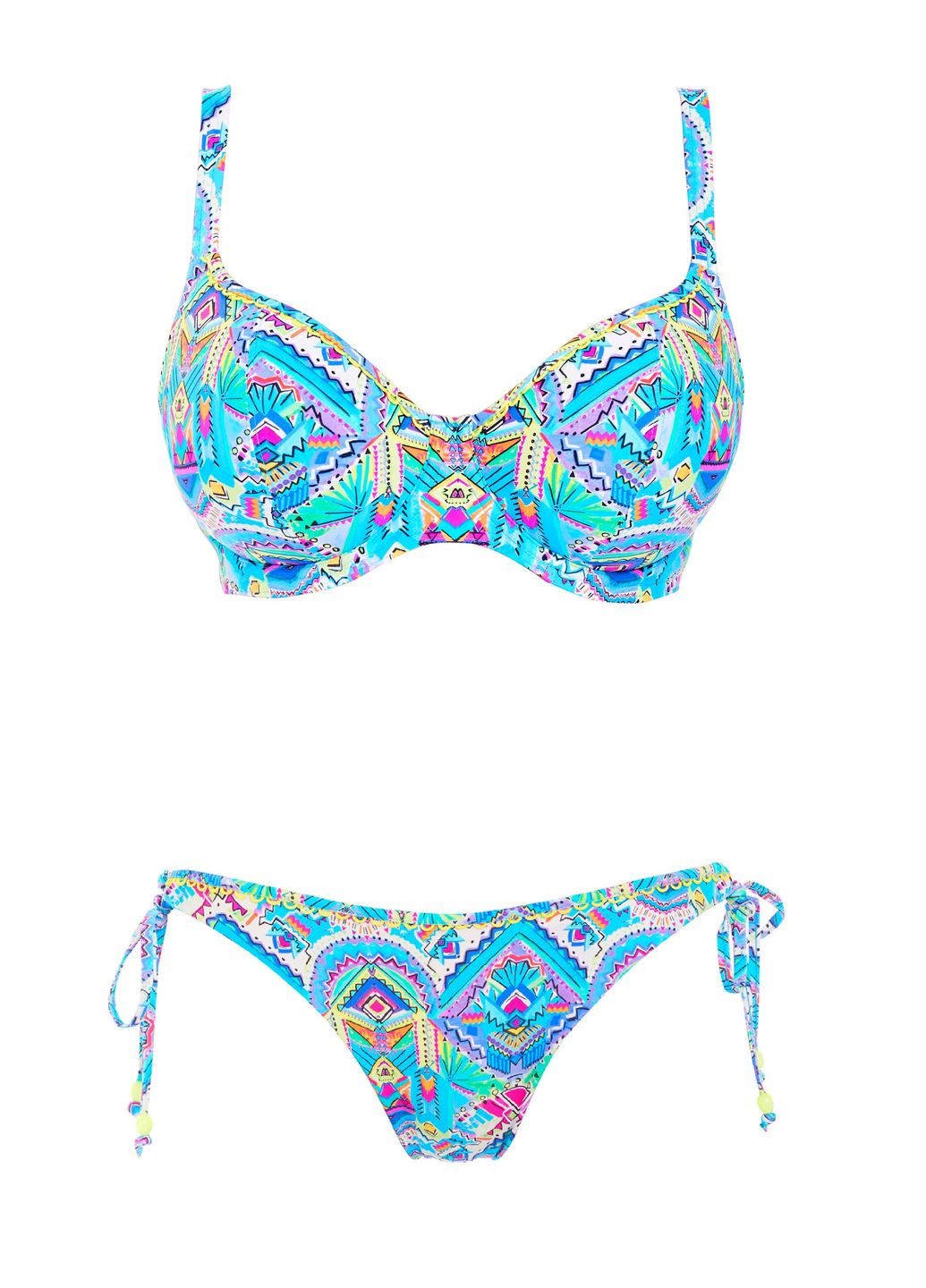 Голубой летний купальник раздельный 3530-3534 балконет Freya New Native