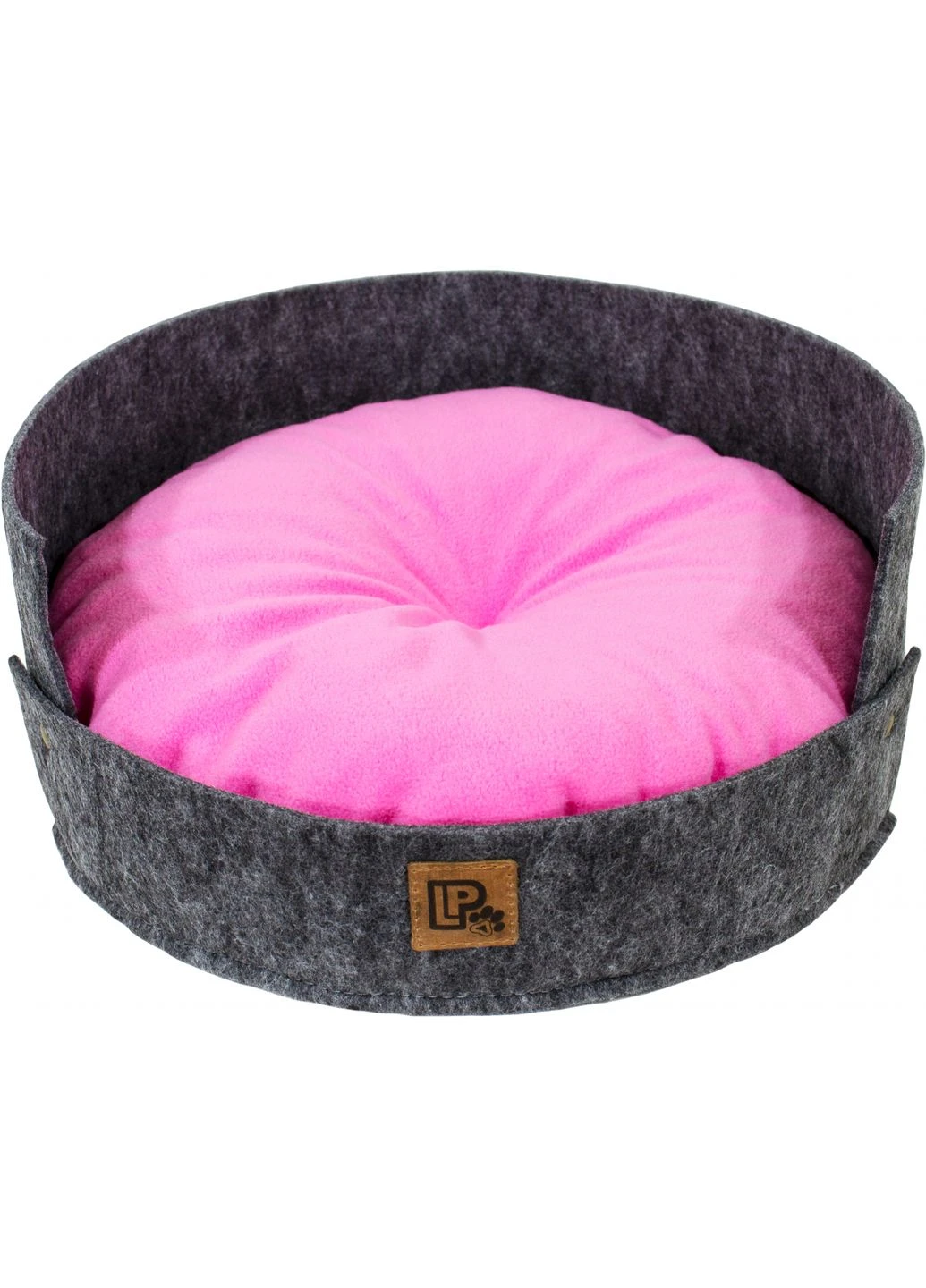 Лежак Релакс №3 45х45х19 см Сіро-рожевий (4820268554192) Lucky Pet (332880115)