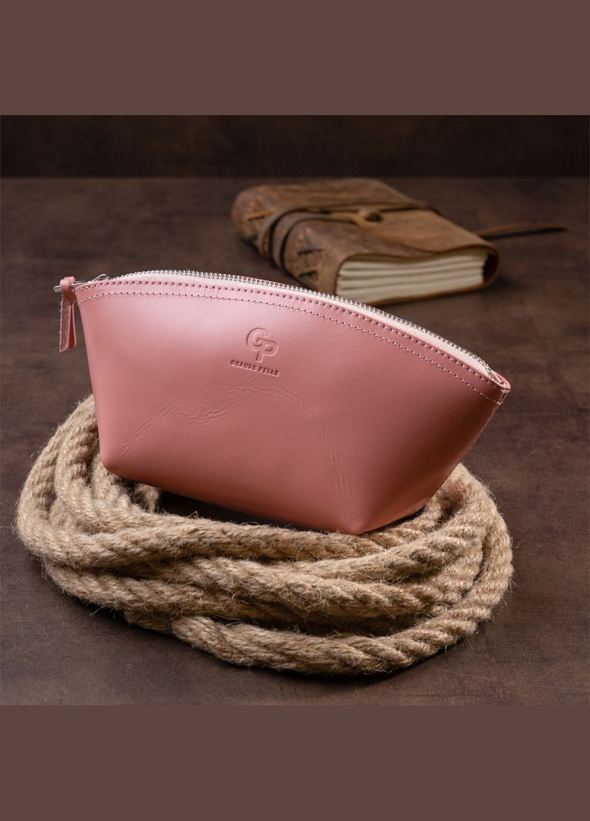 Жіноча косметичка зі шкіри Amelin белая 11299 Grande Pelle (335425630)