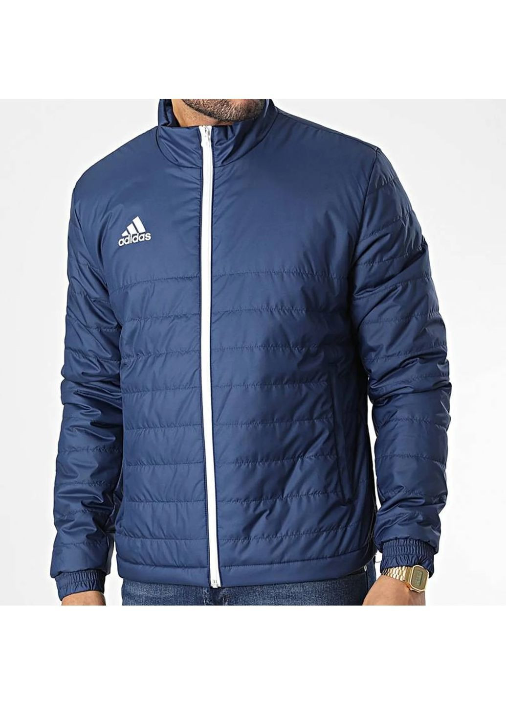 Синя пуховик мужской jacket ent22 ljkt blue ib6071 adidas