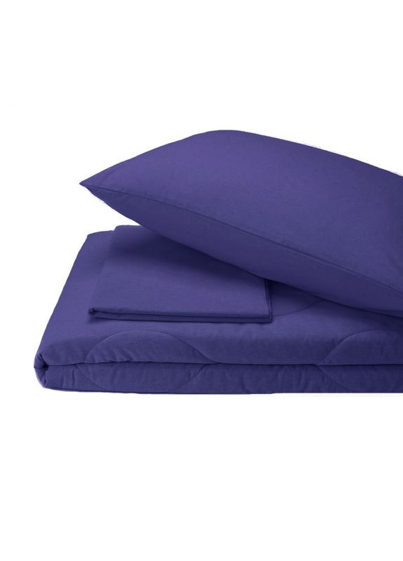 Набор хлопковый Silensa одеяло простынь наволочки синий двуспальный SoundSleep (292653446)
