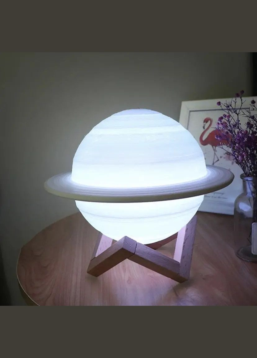 3D Светильник Сенсорная лампа Сатурн USB заряд No Brand (307063702)