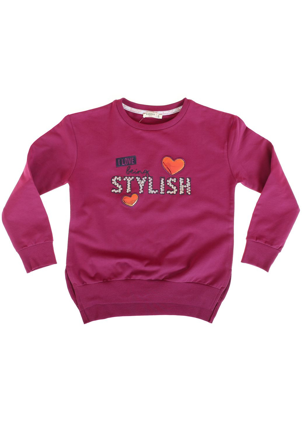 Breeze світшот 16683 темно бузковий фіолетовий