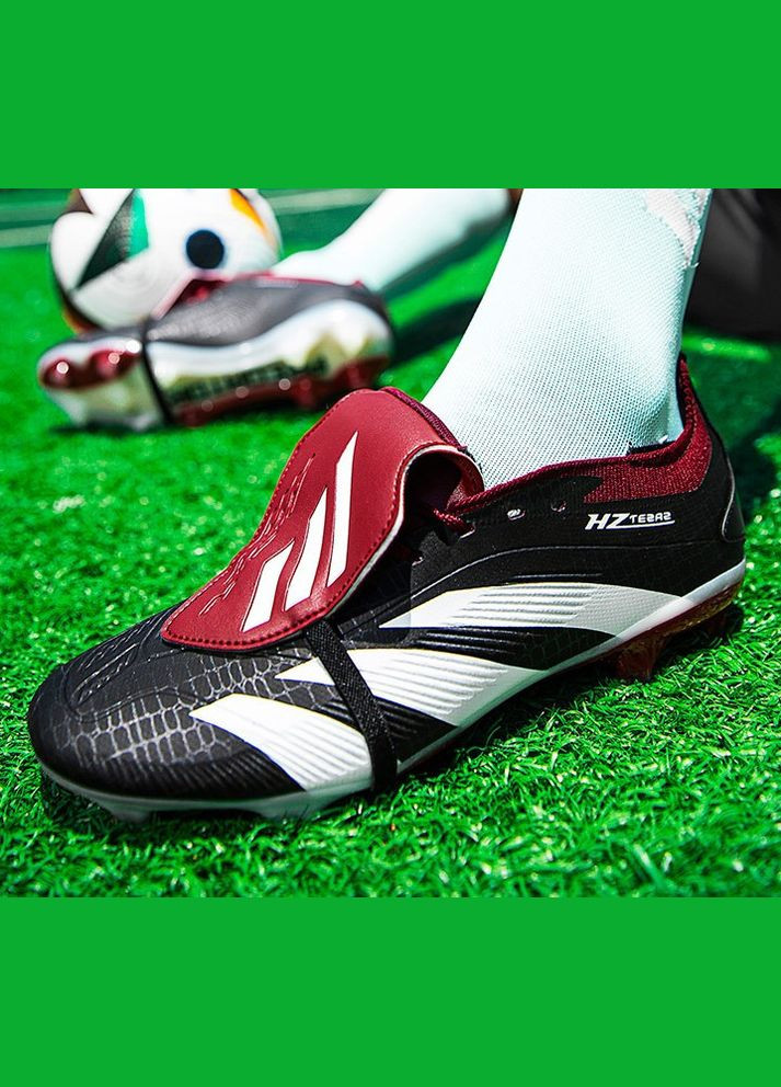 Черные футбольные бутсы No Brand без шнурков