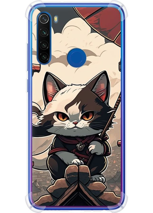 Силикон с усиленными углами чехол 'Япония - кот на крыше' для Endorphone Xiaomi Redmi Note 8T (278238567)