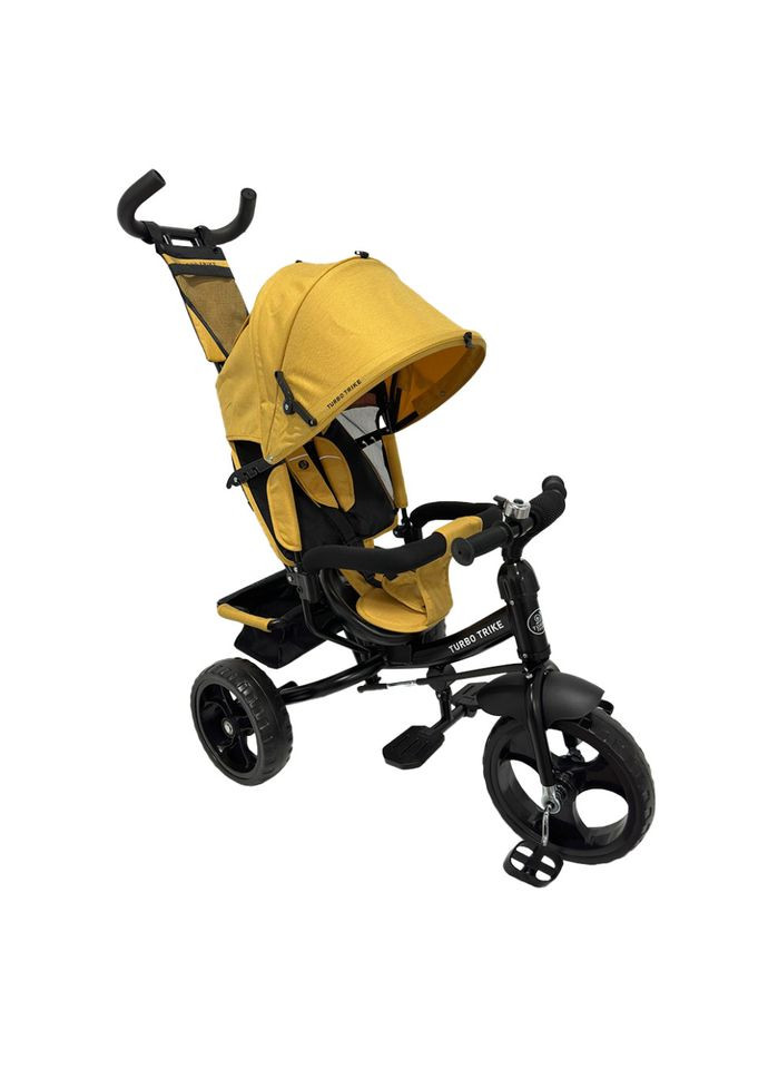 Дитячий триколісний велосипед жовтий для дітей від 16 місяців безпечний велобайк для прогулянок Turbo Trike (368757953)