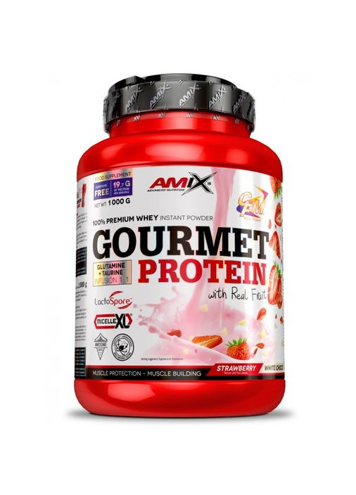 Протеїн AMIX Gourmet Protein, 1 кг - Білий шоколад-полуниця Amix Nutrition (330141917)