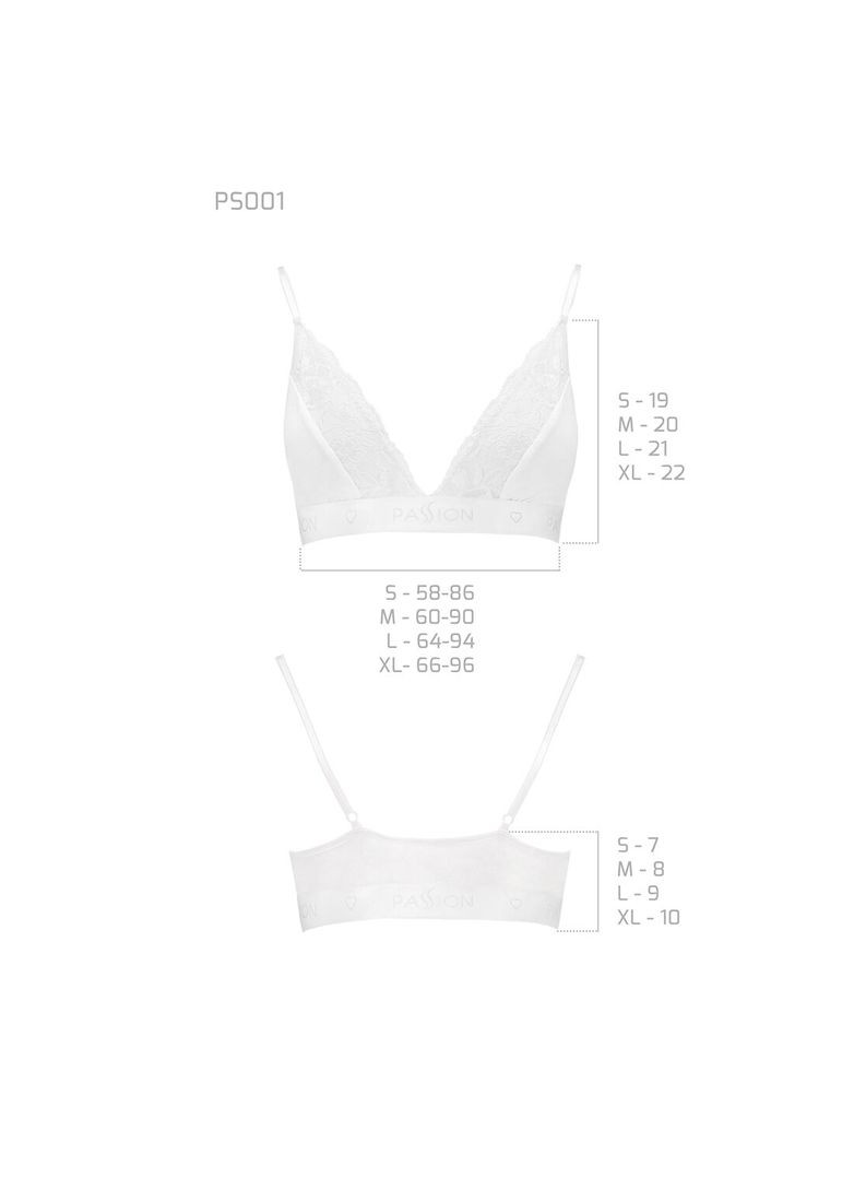 Комбінований демісезонний еластичний топ з мереживом ps001 top l, white Passion