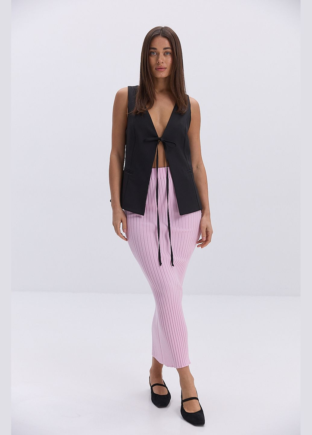 В`язана довга спідниця в широкий рубчик Arjen (324635176)