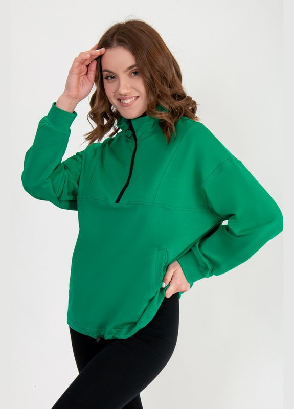 Зеленый свитшот женский 09-3392-95 темно-серый Авекстекс (323649522)