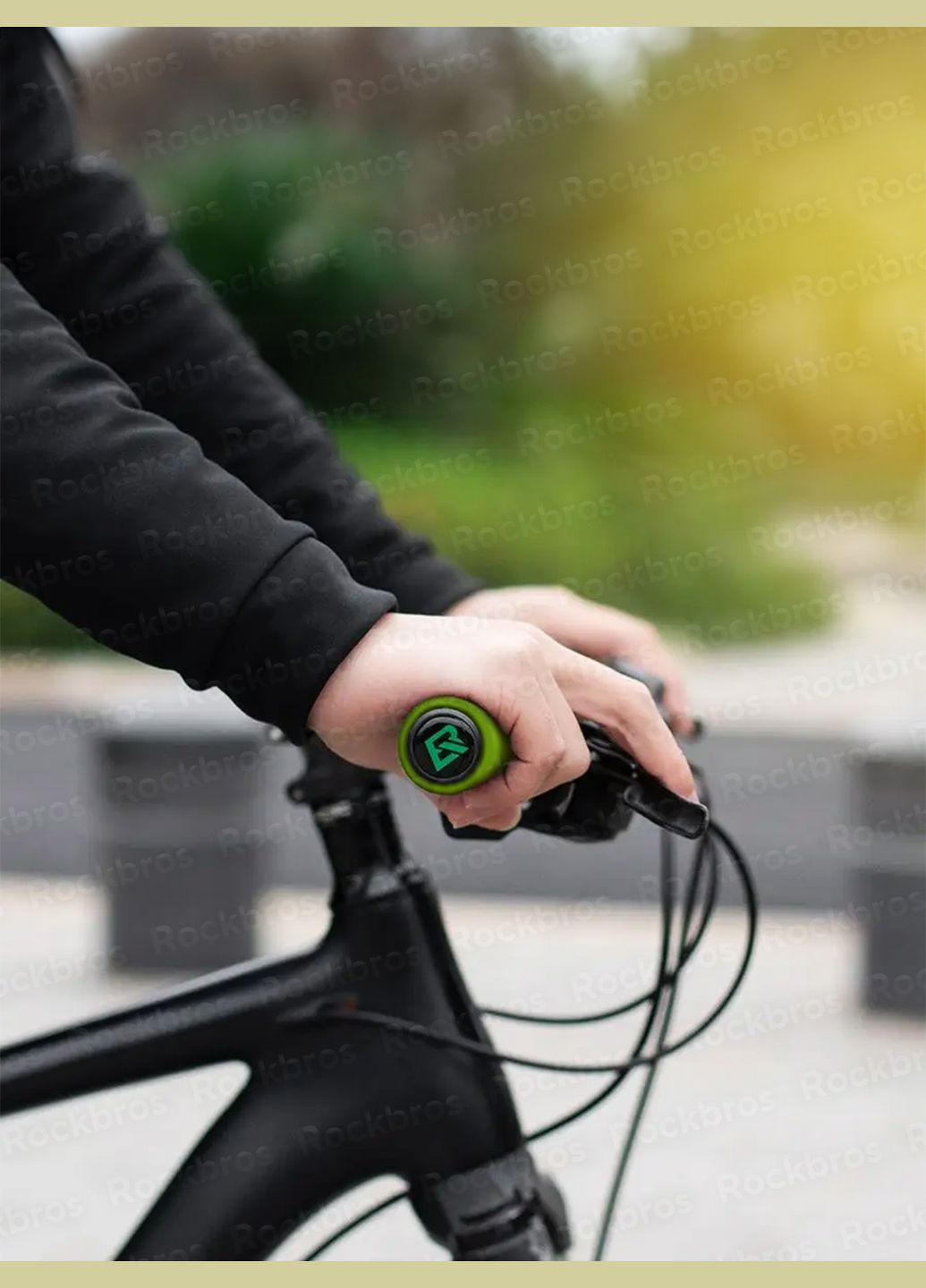 Гріпси для велосипеда гумові ручки грипси на кермо велосипеда анатомічні грипси велосипедні Чорні 73545 Rockbros (322872929)