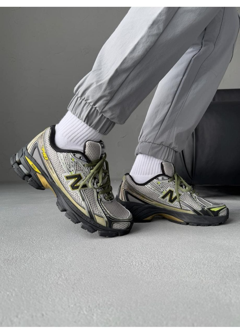 КРОСІВКИ ЖІНОЧІ NEW BALANCE 740 SILVER YELOW BLACK НЬЮ БЕЛАНС 740 No Brand чорні демісезони (368868555)