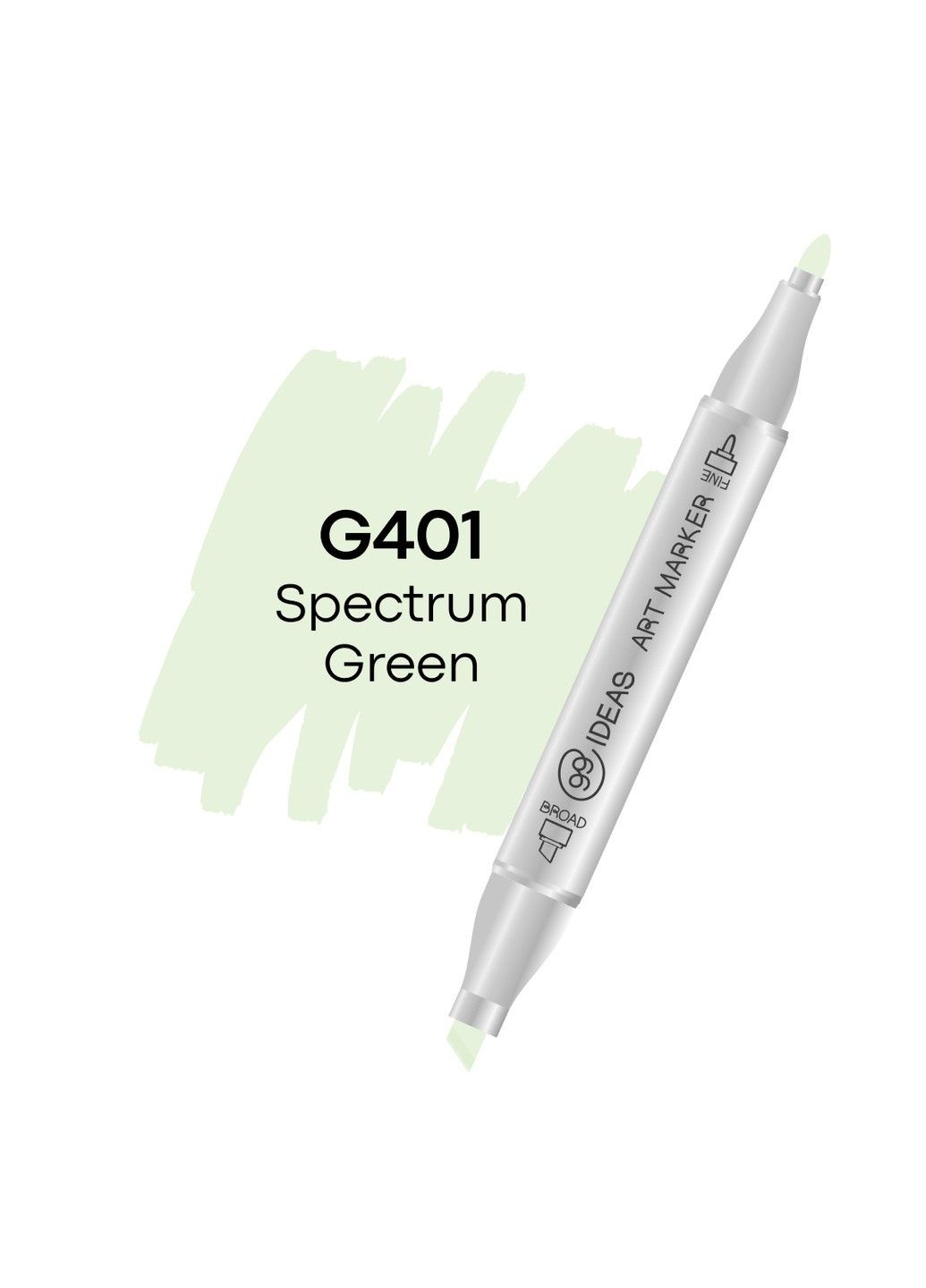 Маркер двосторонній Зелений спектр, G401, 99IDEAS (329143860)