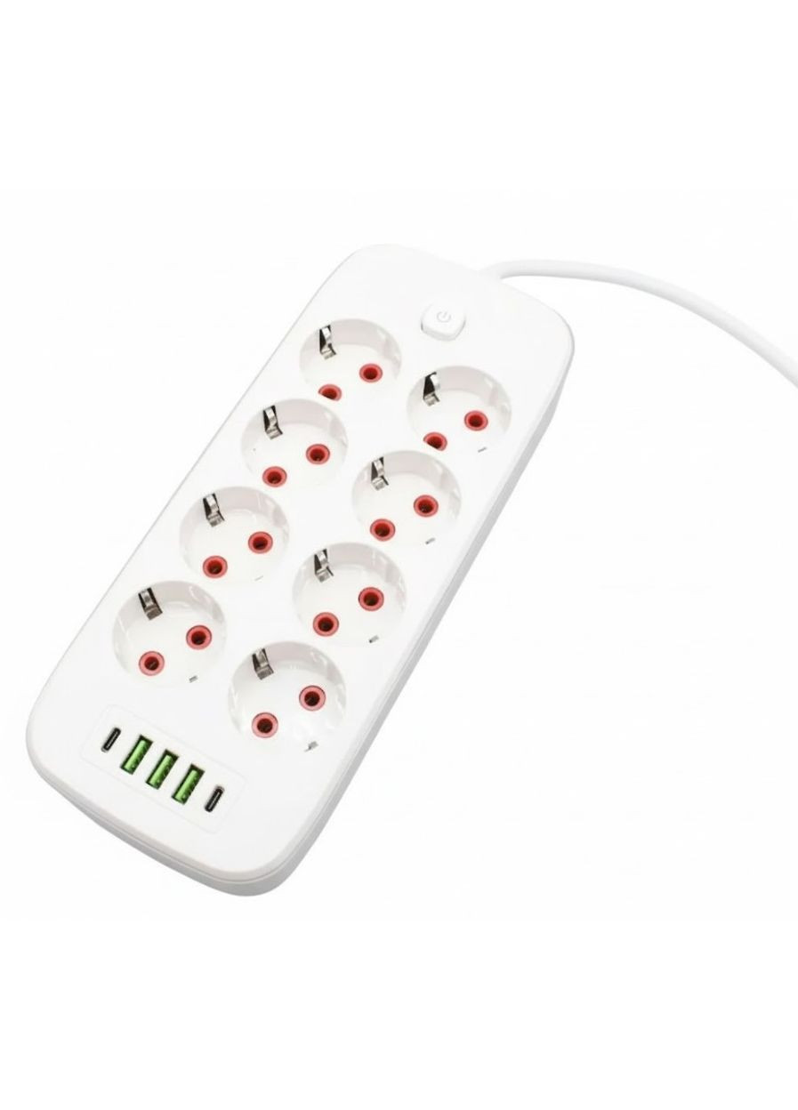 Мережевий подовжувач Power Socket з 8 розетками та 3 USB-портами 2500W перенесення 5 м (2104618792) No Brand (368576311)