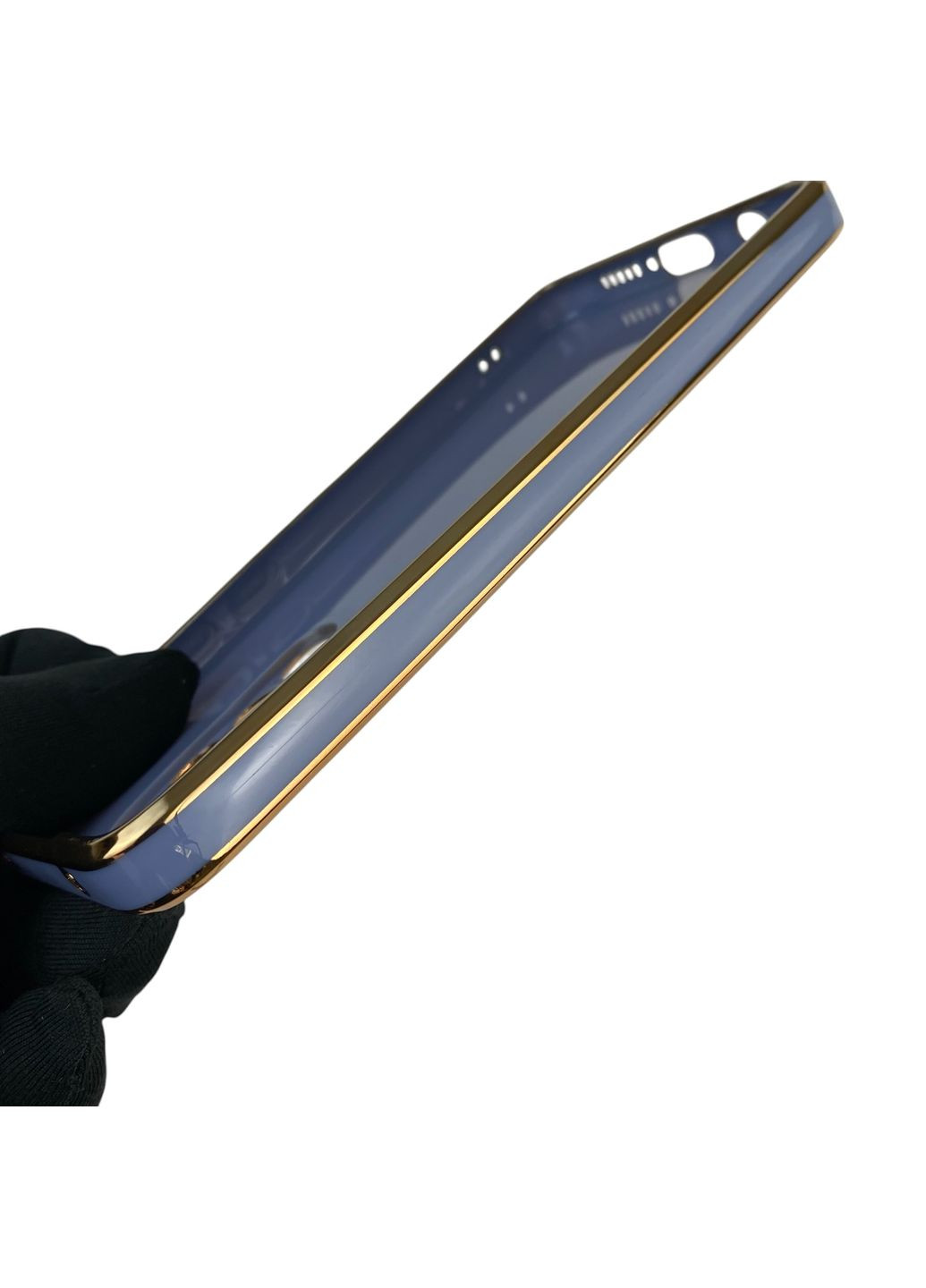 Чохол для Redmi Note 8 Pro глянцевий з кільцем MagSafe із золотою окантовкою на сяомі редмі нот 8 про синій gs1 Xiaomi (366228543)