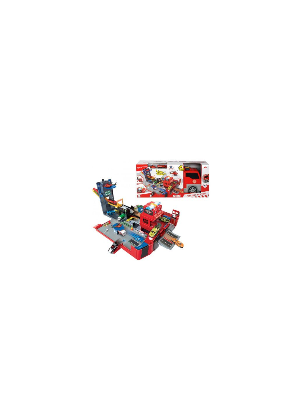 Игровой набор 2 в 1 Пожарная машина. Разверни город (3719005) Dickie toys 2 в 1 пожежна машина. розгорни місто (275079669)