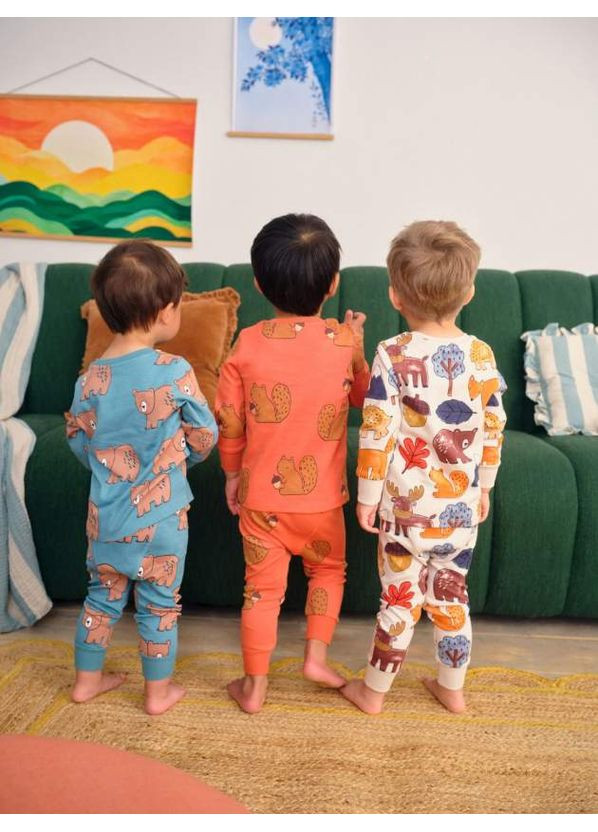 Комбінована всесезон піжама з бавовняного трикотажу autumn/orange Next Trend 7340~01