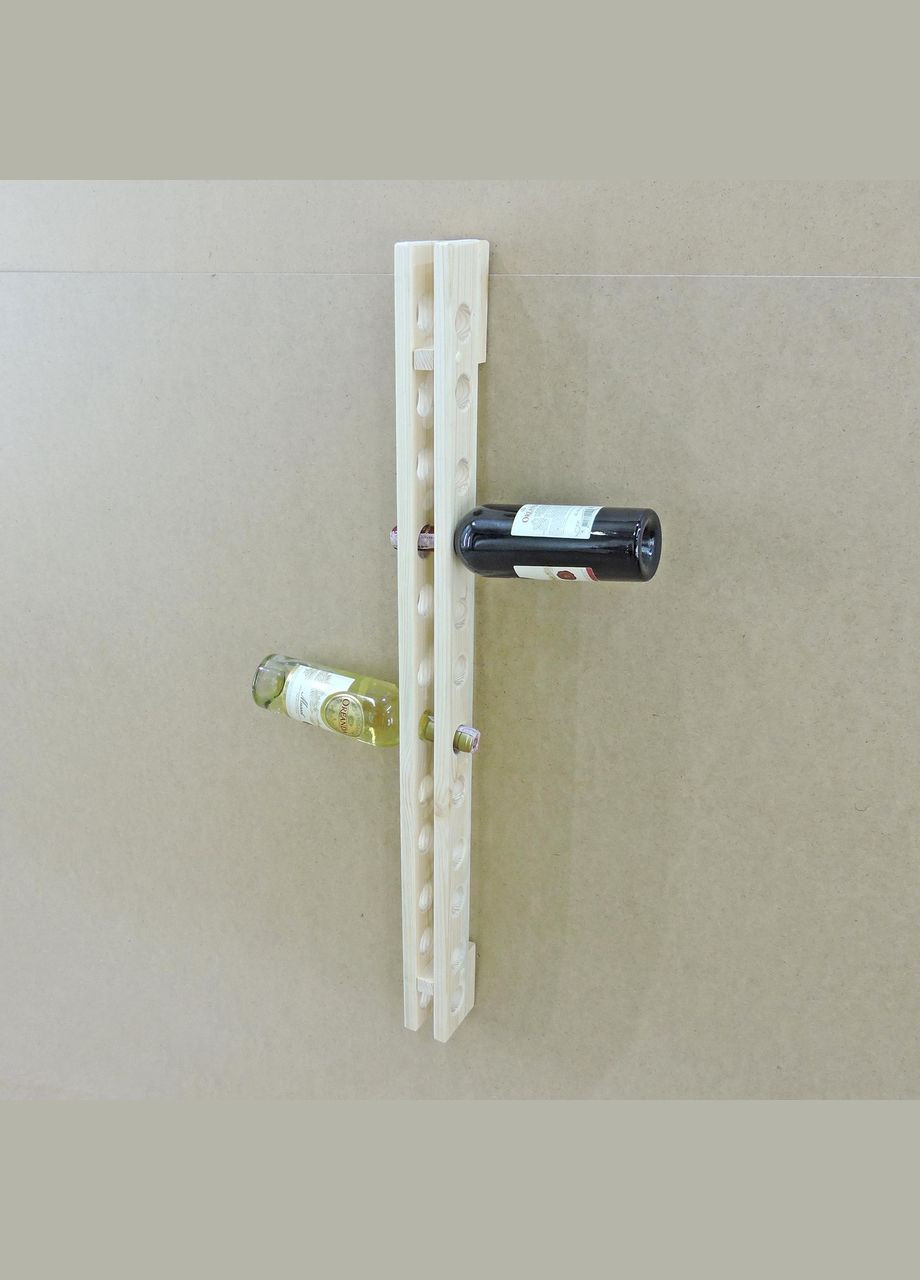 Настінна винна полиця з дерева Етідзен бланже (ПНК-007301) No Brand (327425535)