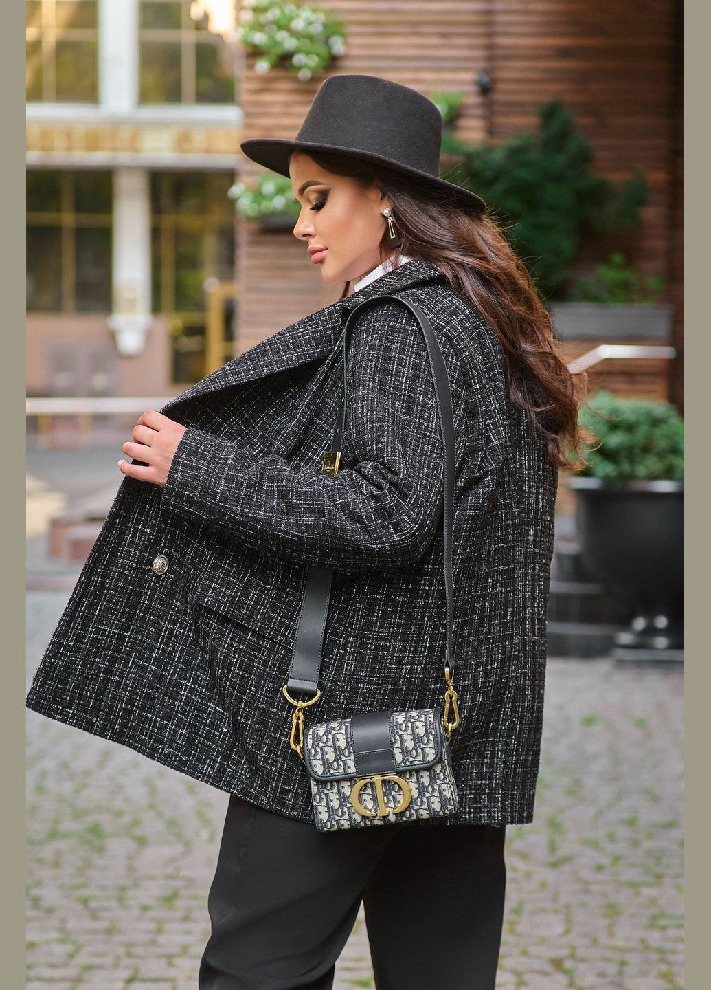 Двобортний жакет СВІФТ чорний Tatiana (347580213)