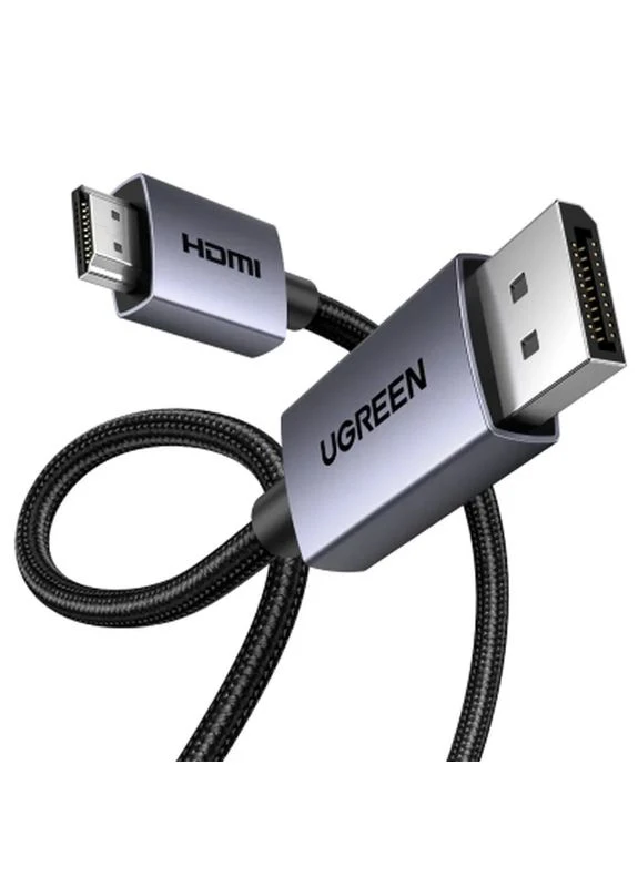 Кабель мультимедійний DisplayPort M to HDMI M 2.0m V2.0 4K30Hz DP125 black (35842) Ugreen (400382860)