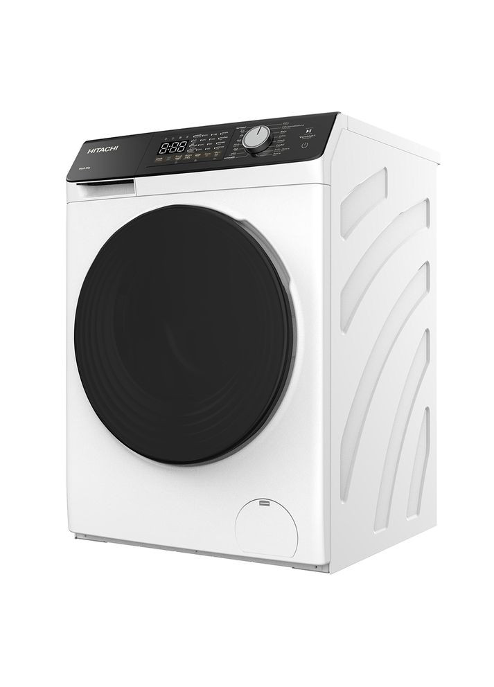 Пральна машина BD-802HVOW фронтальна, 8кг, 1400, A+++, 60см, дисплей, пара, інвертор, люк чорний, Hitachi (364358448)