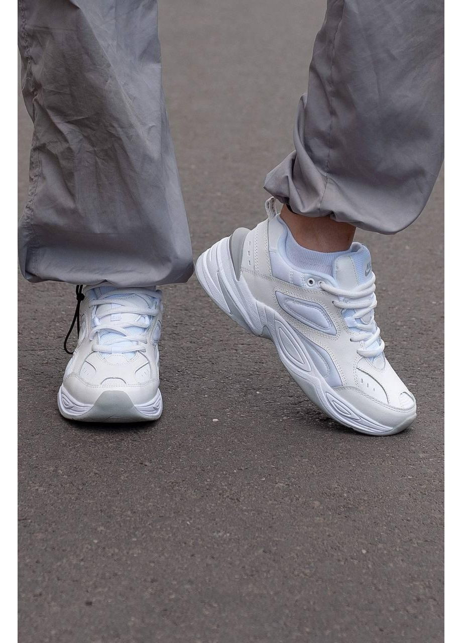 Білі Осінні кросівки чоловічі nike m2k tekno white big swoosh найк м2к текно No Brand