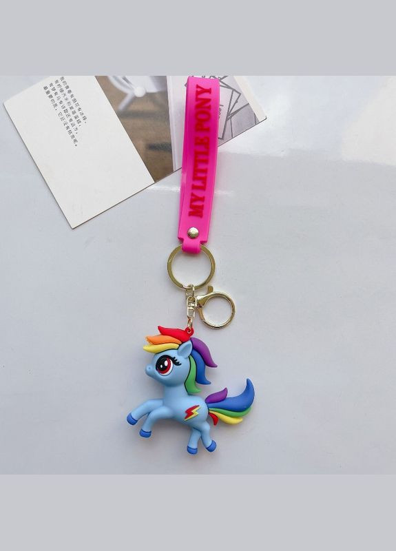 Поні брелок блакитний My little pony силіконовий брелок для ключів креативна підвіска 7 см Shantou (290012018)