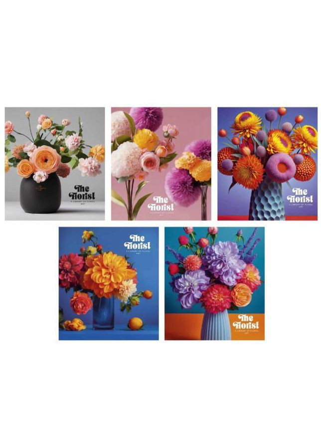 Зошит 36 арк. клітинка " " УФ лак / Flowers home Школярик (342416551)