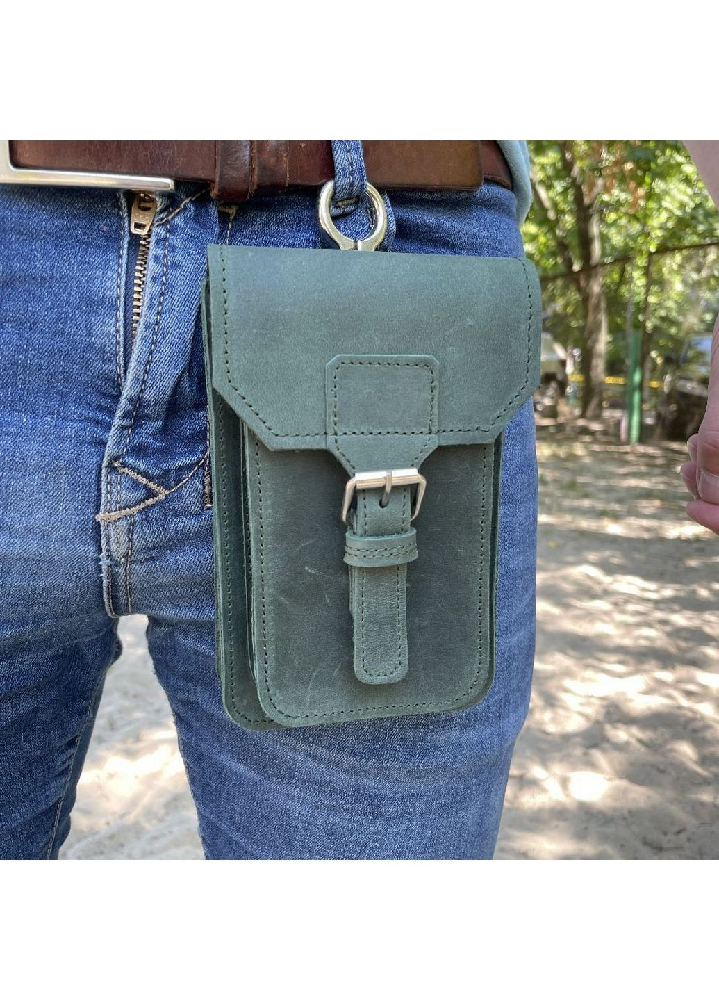 Кожаная напоясная сумка 16.5х2х10 см TARWA (315874587)