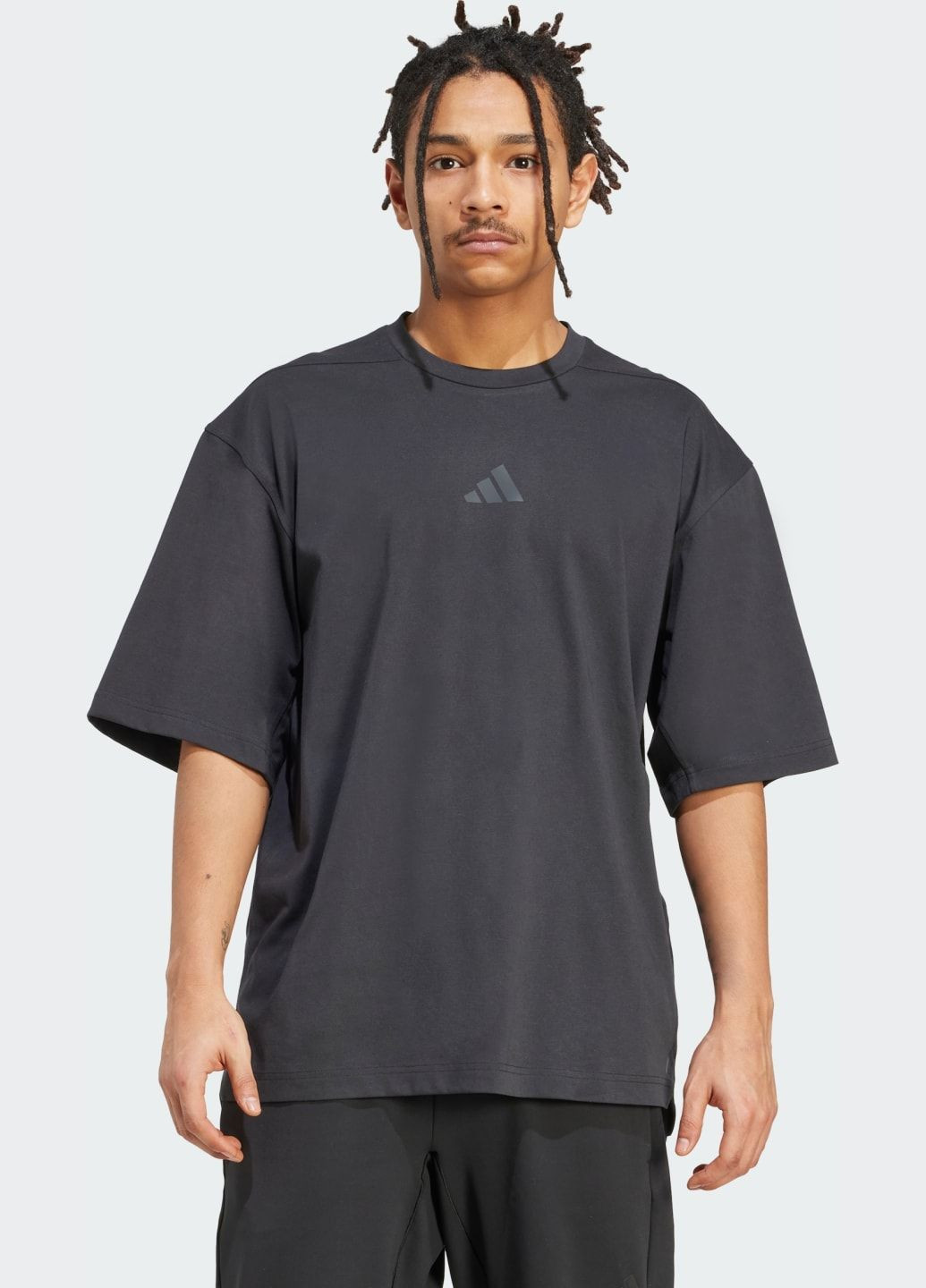 Черная футболка power oversize adidas