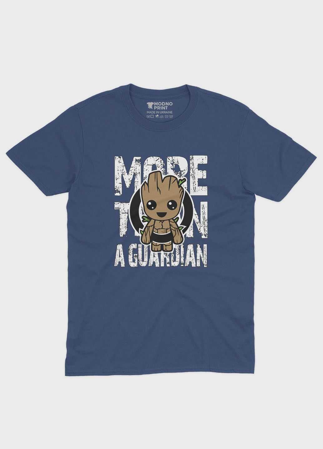 Темно-синя демісезонна футболка для дівчинки з принтом супергероїв - вартові галактики (ts001-1-nav-006-017-008-g) Modno