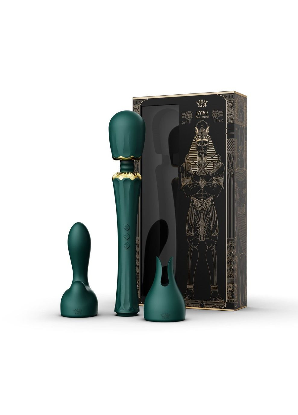 Вібромасажер з насадками Kyro Wand Turquoise Green Zalo (302675384)