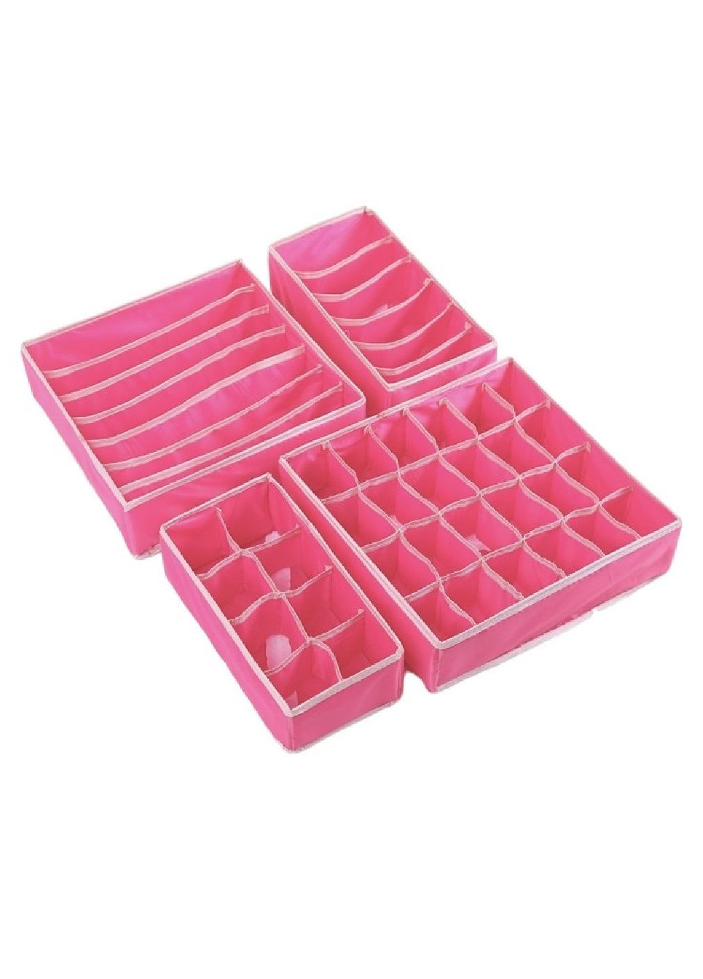 Набор органайзеров с ячейками отделами для хранения упорядочения носков белья вещей 4 вида (478232-Prob) Розовый Unbranded (303320286)
