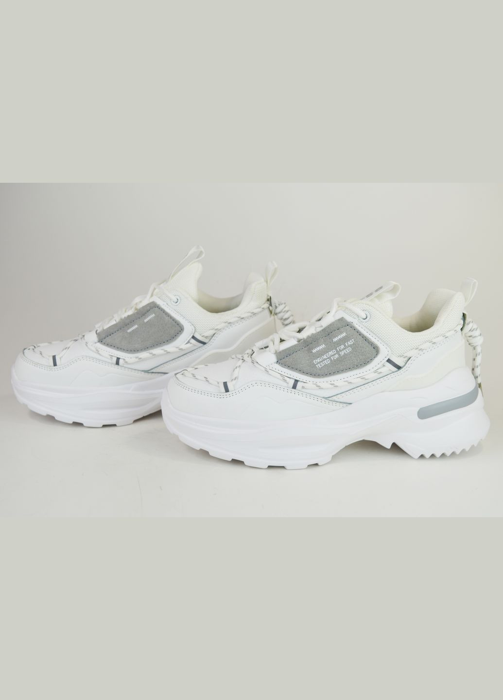 Кросівки BS-X шкіра/текстиль/замша Baas світло-сірі літо (322743701)