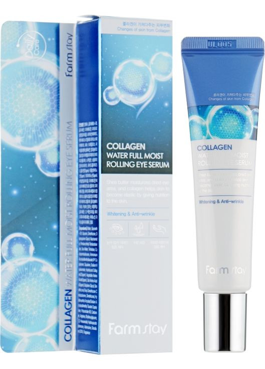 Сироватка-роллер з колагеном для шкіри навколо очей Collagen Water Full Moist Rolling Eye Serum 25ml (780143-1846) FarmStay (368601036)