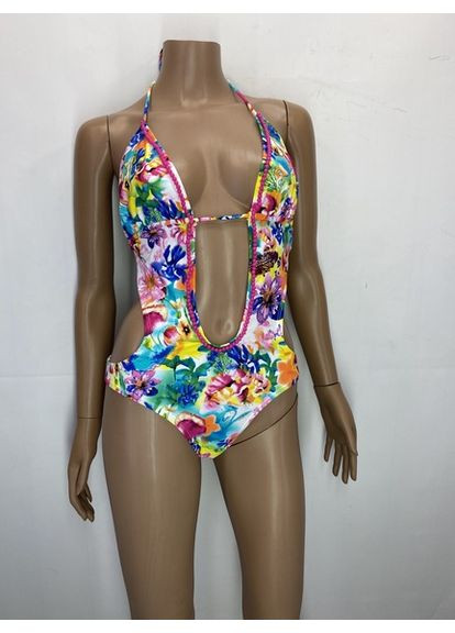 Комбинированный летний купальник слитный Body Flirt Суцільний