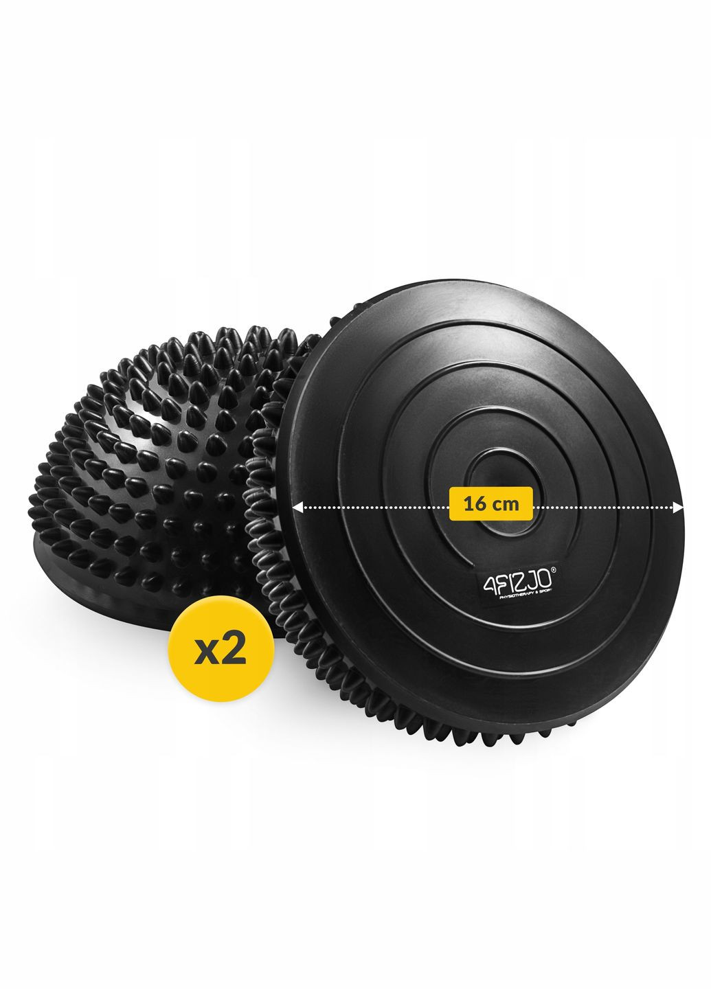 Полусфера массажная балансировочная Balance Pad 16 см 2 шт массажер для ног, стоп Black () 4FIZJO P-5907739310484 (345714785)
