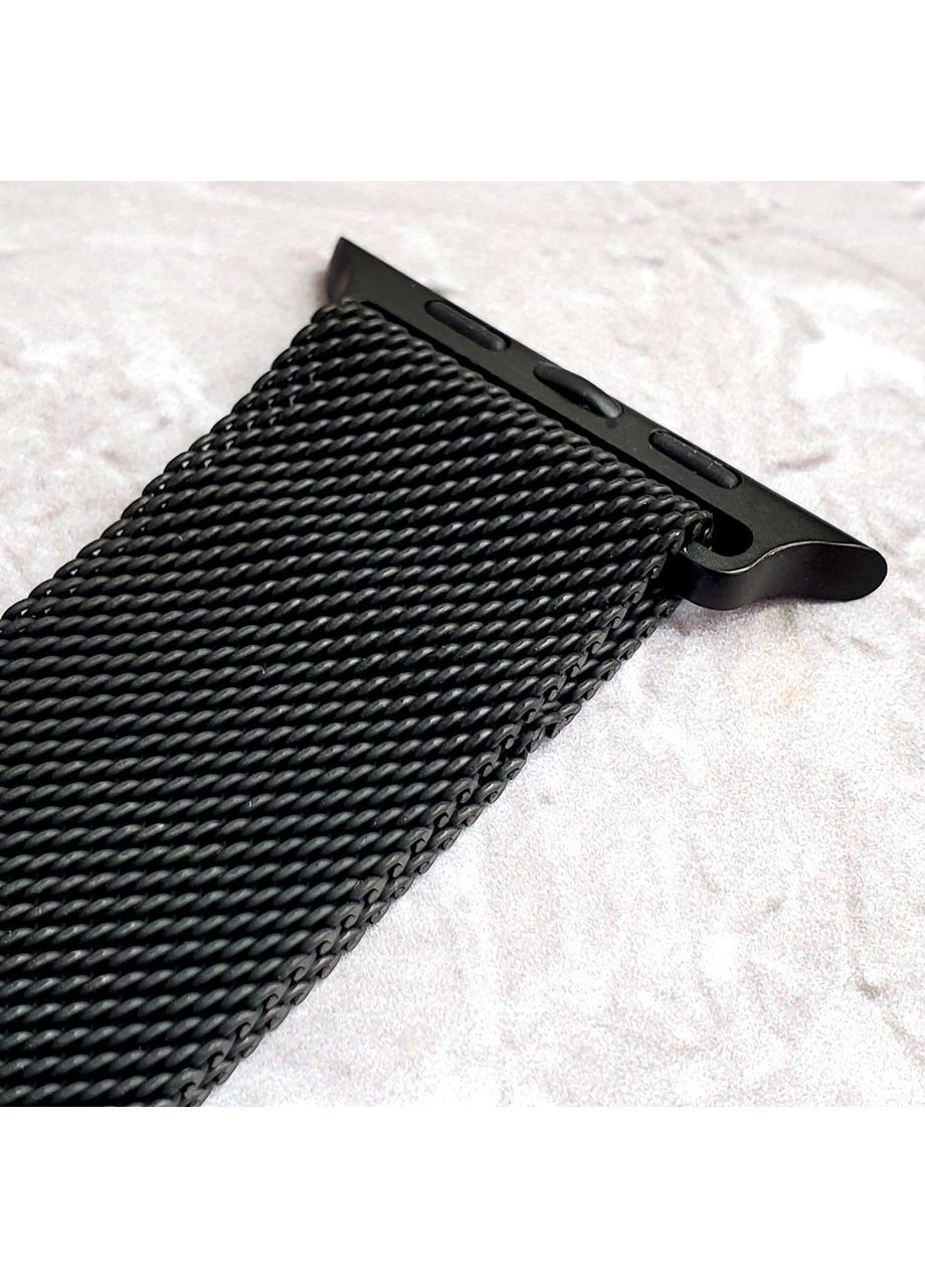 Металевий Ремінець для Apple Watch міланська петля Milanese loop 42/44/45/49 mm Чорний No Brand (353497721)