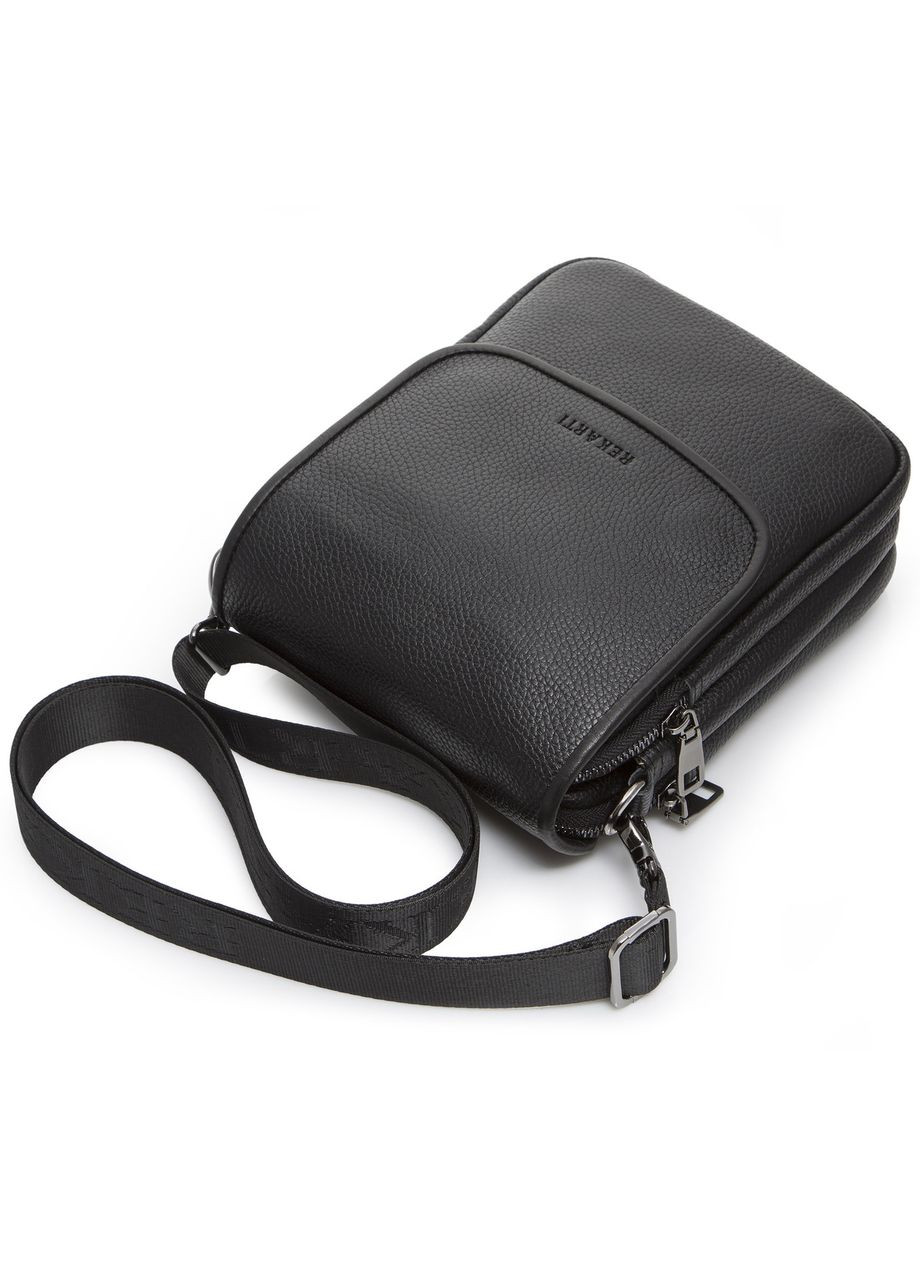 Кожаная мужская сумка-мессенджер через черное плечо TD-23433 Tiding Bag (336551927)