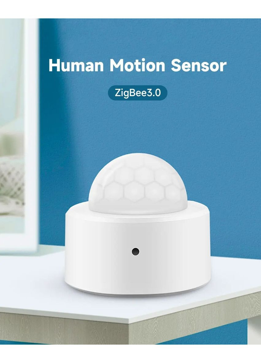 ZigBee3.0 мини PIR-датчик движения iHseno/Tuya, углы 120° до 5м, батарея CR2450 China (354827635)