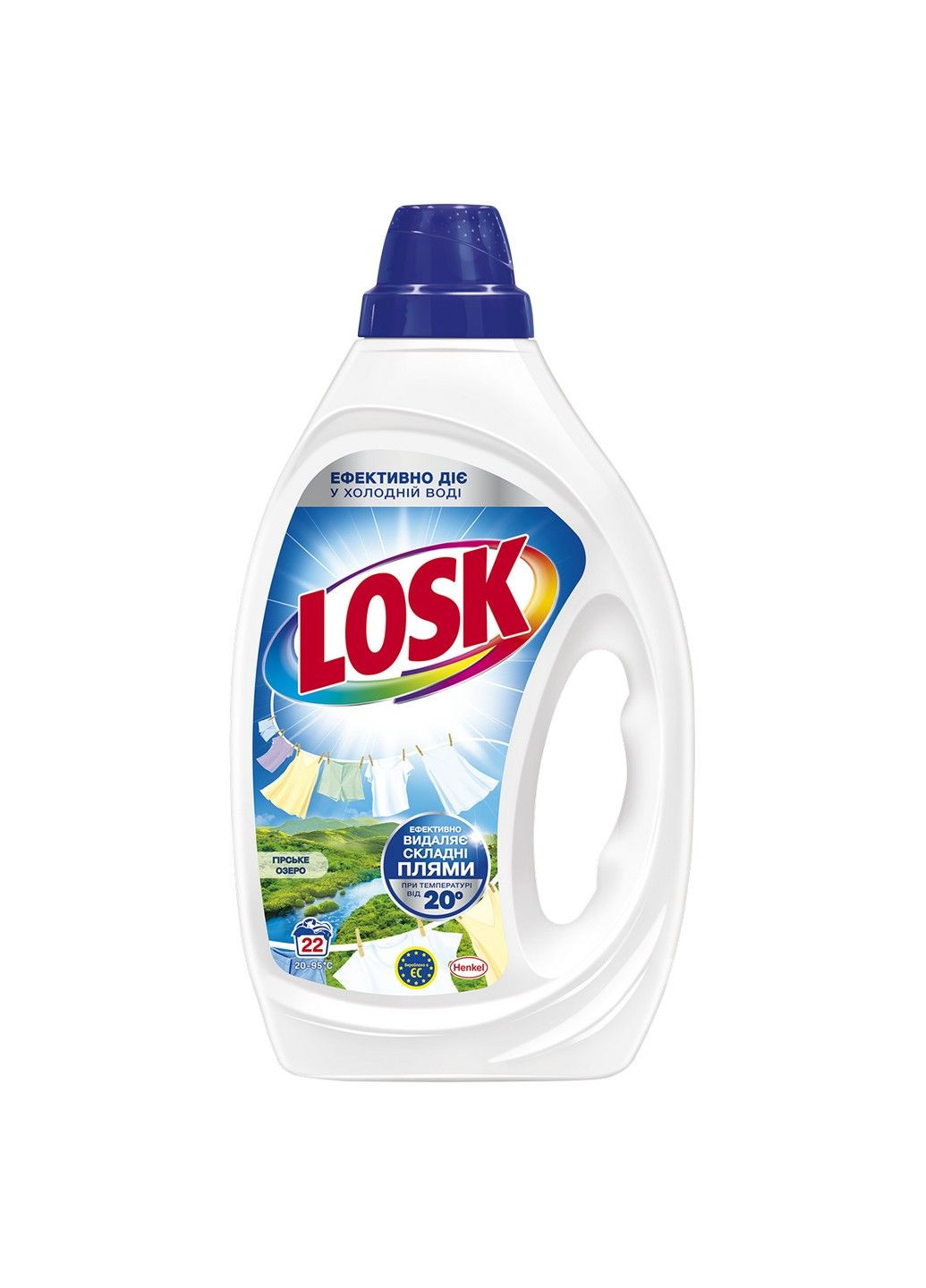 Гель для прання білих та світлих речей Гірське Озеро 22 цикли прання 0.99 л Losk (293343684)