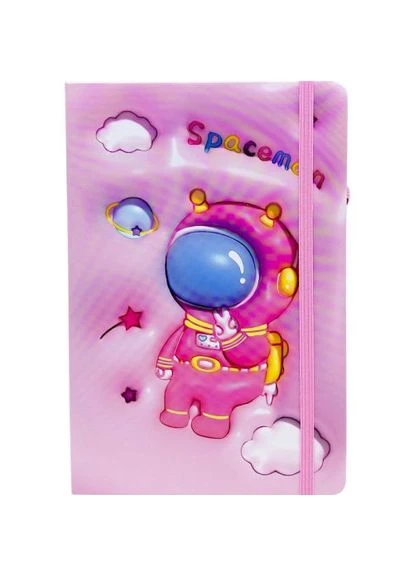 Блокнот "SPACEMAN" тверда обкладинка, А5 (РОЖЕВИЙ) Malevaro (390028139)