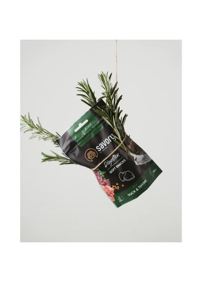 М'які ласощі для покращення травлення котів, качка з чебрецем, 50 г (*) Savory (322590210)