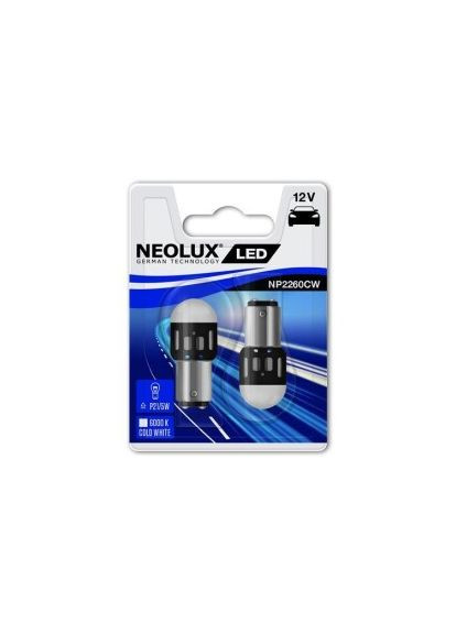 Автолампа светодиодная P21/5W LED 12V 1.2W 6000K BAY15D / LED RETROFITS / ХОЛОДНЫЙ БЕЛЫЙ / 2 ШТ. NP2260CW-02B Neolux (339641111)
