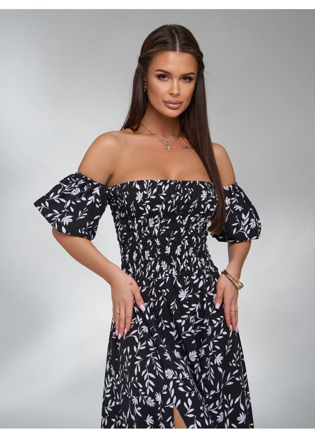 Черное повседневный платье issa pus a-616a черный ISSA PLUS