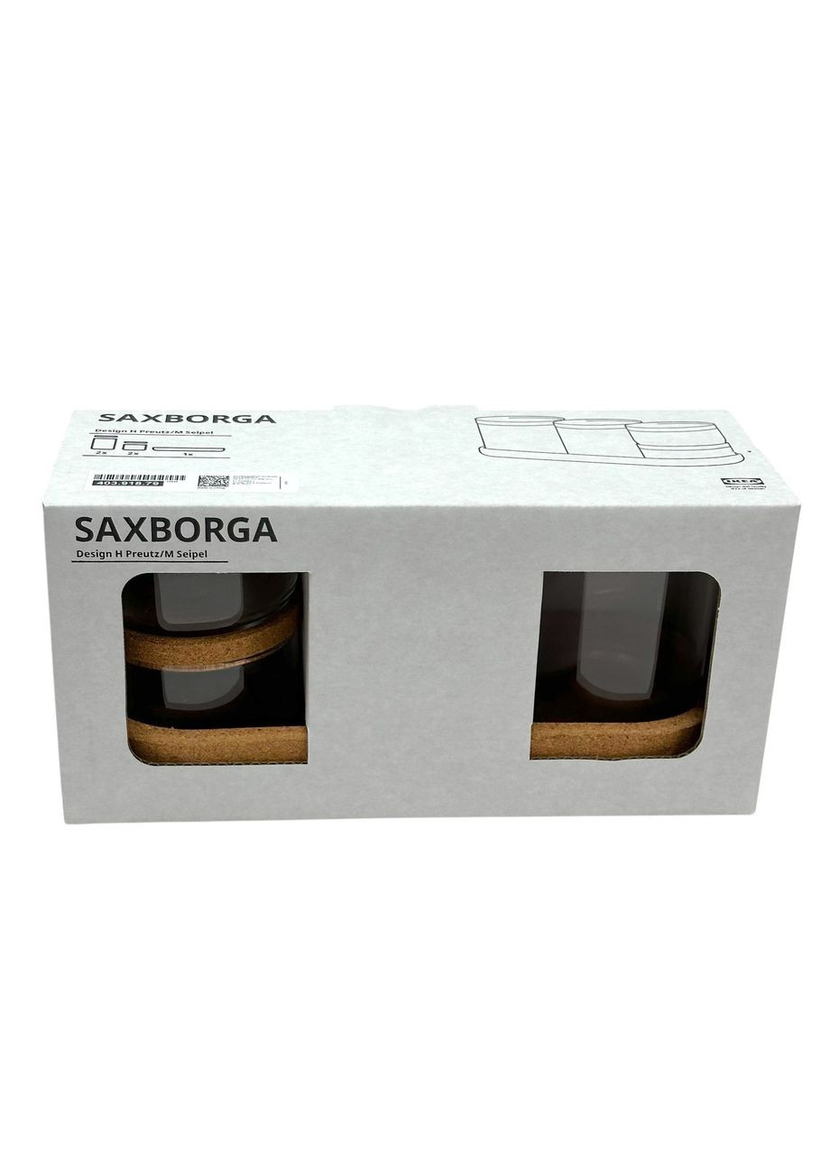 Набор стеклянных банок для специй (5 шт) IKEA (322997586)