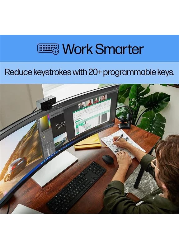 Клавіатура беспроводная 450 Programmable WL Black (4R184AA) HP (389821600)