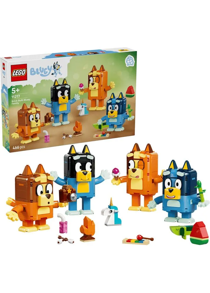 Конструктор Bluey Семья Блуи из кубиков 466 деталей (11217) Lego (399518205)
