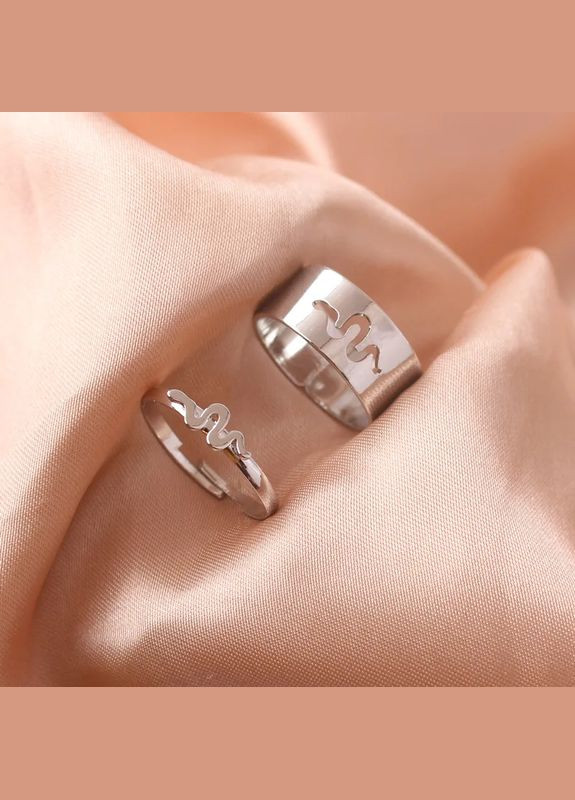 Набір парних кілець у формі змії 2шт регульовані парні кільця No Brand (340463687)