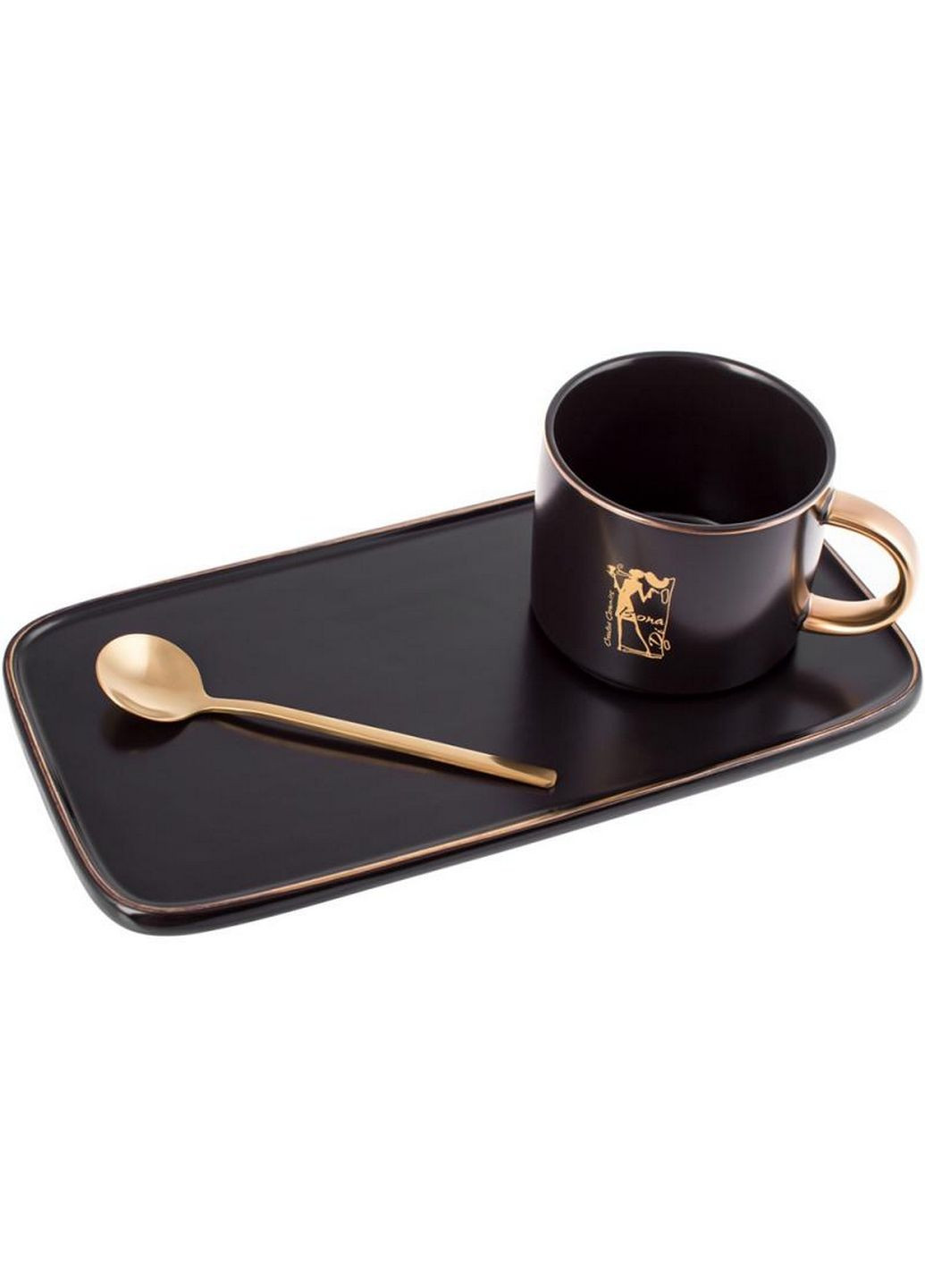 Кофейный набор coffee prelude с тарелкой и ложкой Bona (282583891)